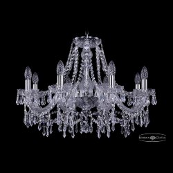 Люстра хрустальная 1403/8/240 Ni Bohemia Ivele Crystal (Стеклянный рожок)