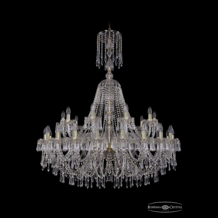 Люстра хрустальная 1403/20+10/400/XL-133 G Bohemia Ivele Crystal (Стеклянный рожок)