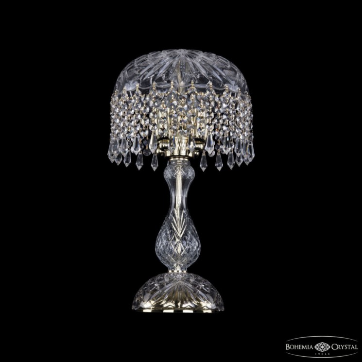 Настольная лампа хрустальная 14781L1/25 G Drops Bohemia Ivele Crystal (С 2 лампочками и более)