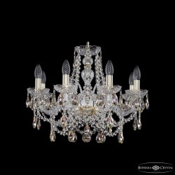Люстра хрустальная 1411/8/195 G K801 Bohemia Ivele Crystal (Стеклянный рожок)