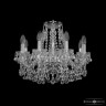 Люстра хрустальная 1409/8/160 Ni  Bohemia Ivele Crystal (Стеклянный рожок)