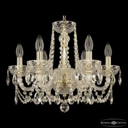 Люстра с цветным хрусталём 5402/6/165 G Clear/M-1F Bohemia Ivele Crystal (5402)
