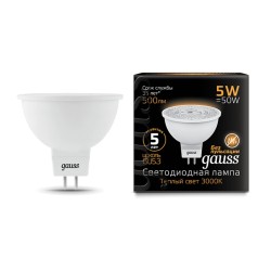 Светодиодная лампа Gauss Софит 5W 500Lm 3000K GU5.3 101505105101505105_GAUSS