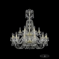 Люстра хрустальная 1402/12+6/300/XL-91/2d G Bohemia Ivele Crystal (Стеклянный рожок)