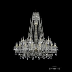 Люстра хрустальная 1411/20+10/400/XL-130 G Bohemia Ivele Crystal (Стеклянный рожок)