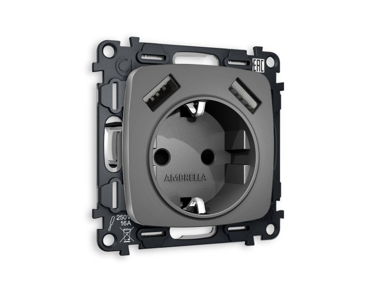Ambrella Light Комплект механизма электрической розетки Ambrella Volt OMEGA MO659010