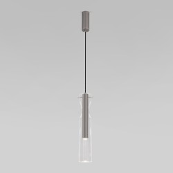 Подвесной светильник LED со стеклянным плафоном                      Eurosvet  50253/1 LED графит