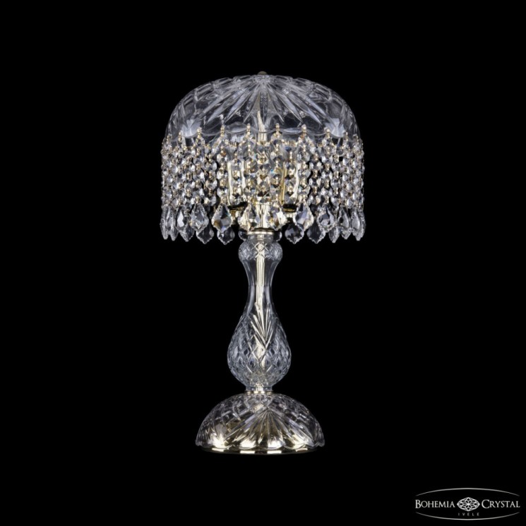 Настольная лампа хрустальная 14781L1/25 G Leafs Bohemia Ivele Crystal (С 2 лампочками и более)