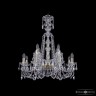 Люстра хрустальная 1402/8+4/240/XL-77 G Bohemia Ivele Crystal (Стеклянный рожок)
