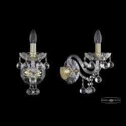 Бра хрустальные 1409B/1/160/XL G Bohemia Ivele Crystal (Стеклянный рожок)