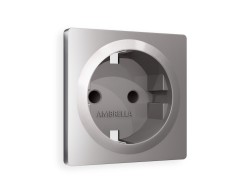 Ambrella Light Лицевая панель для электрической розетки с заземлением и шторками QUANT Ambrella Volt ALFA AP5070