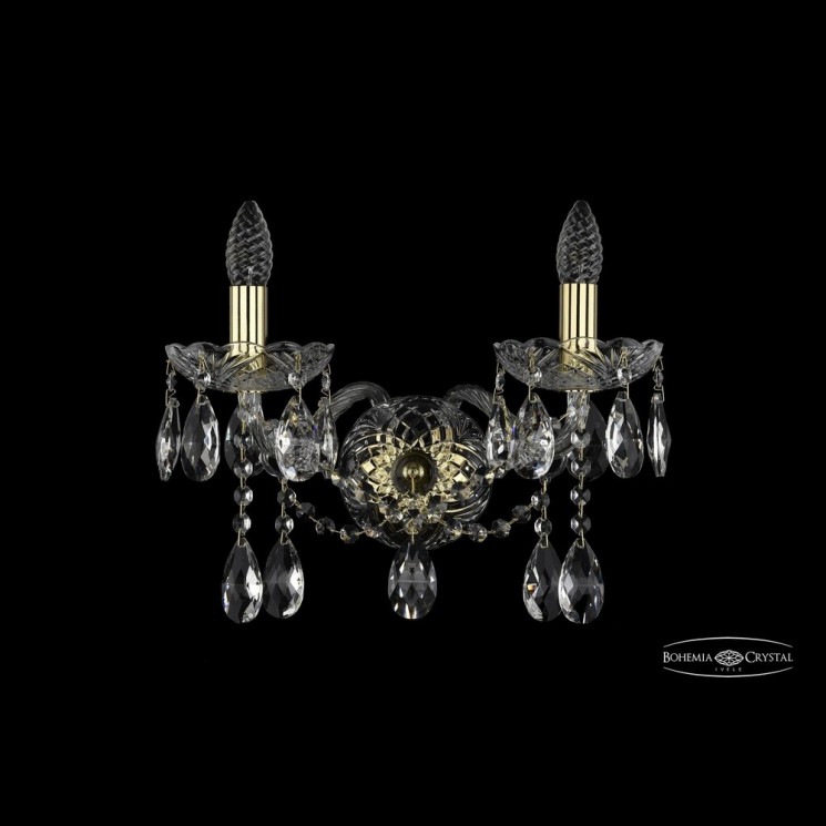 Бра хрустальные 1413B/2/165/XL G Bohemia Ivele Crystal (Стеклянный рожок)
