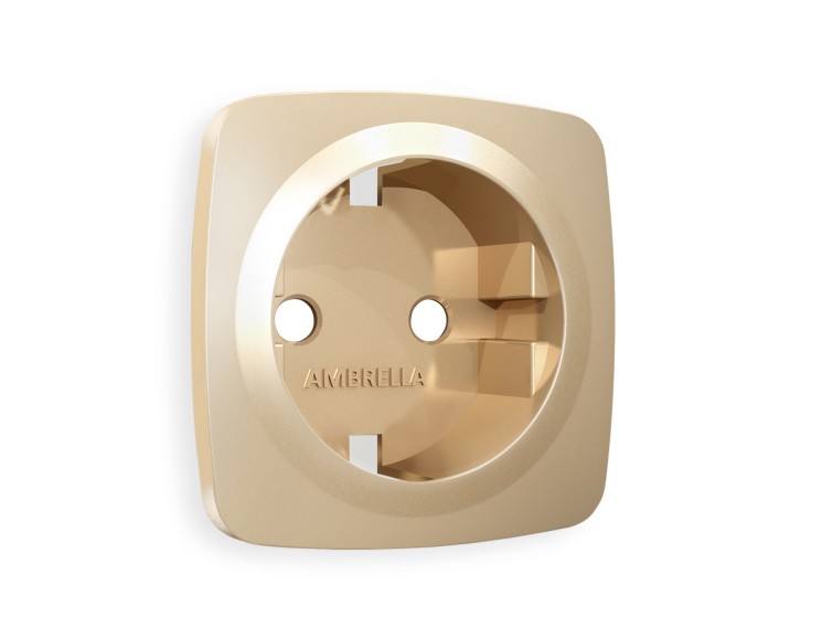 Ambrella Light Лицевая панель для электрической розетки с заземлением QUANT Ambrella Volt OMEGA OP6060