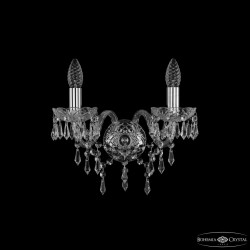 Бра хрустальные 1403B/2/141 Ni  Bohemia Ivele Crystal (Стеклянный рожок)