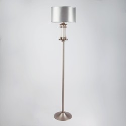 Напольный светильник с тканевым абажуром                      Eurosvet  01046/1 сатин-никель