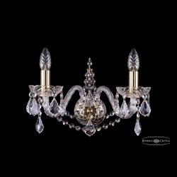 Бра хрустальные 1411B/2/160 G Leafs Bohemia Ivele Crystal (Стеклянный рожок)