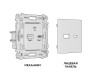 Ambrella Light Комплект механизма розетки Ambrella Volt ALFA MA661010