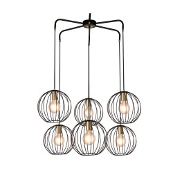 Escada 10176/6 E27*60W Black/Brass