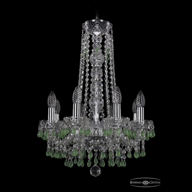 Люстра хрустальная 1410/8/141/h-60 Ni V5001 Bohemia Ivele Crystal (Стеклянный рожок)