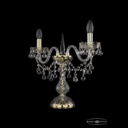 Настольная лампа 1409L/2/141-39 G Bohemia Ivele Crystal (Стеклянный рожок)