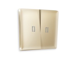 Ambrella Light Лицевая панель для 2-клавишных выключателей с подсветкой QUANT Ambrella Volt ALFA AP6040