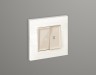 Ambrella Light Лицевая панель для 2-клавишных выключателей с подсветкой QUANT Ambrella Volt ALFA AP6040