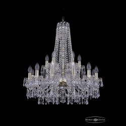 Люстра хрустальная 1403/12+6/240/h-76 G Bohemia Ivele Crystal (Стеклянный рожок)
