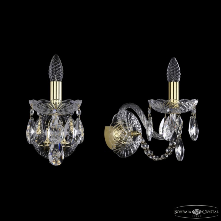 Бра хрустальные 1402B/1/160/XL G Bohemia Ivele Crystal (Стеклянный рожок)