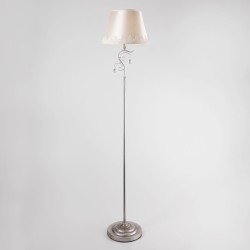 Напольный светильник с тканевым абажуром                      Eurosvet  01023/1 серебро