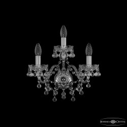 Бра хрустальные 1409B/2+1/160 Ni  Bohemia Ivele Crystal (Стеклянный рожок)