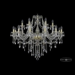 Люстра хрустальная 1415/12+6/360 G Bohemia Ivele Crystal (Стеклянный рожок)