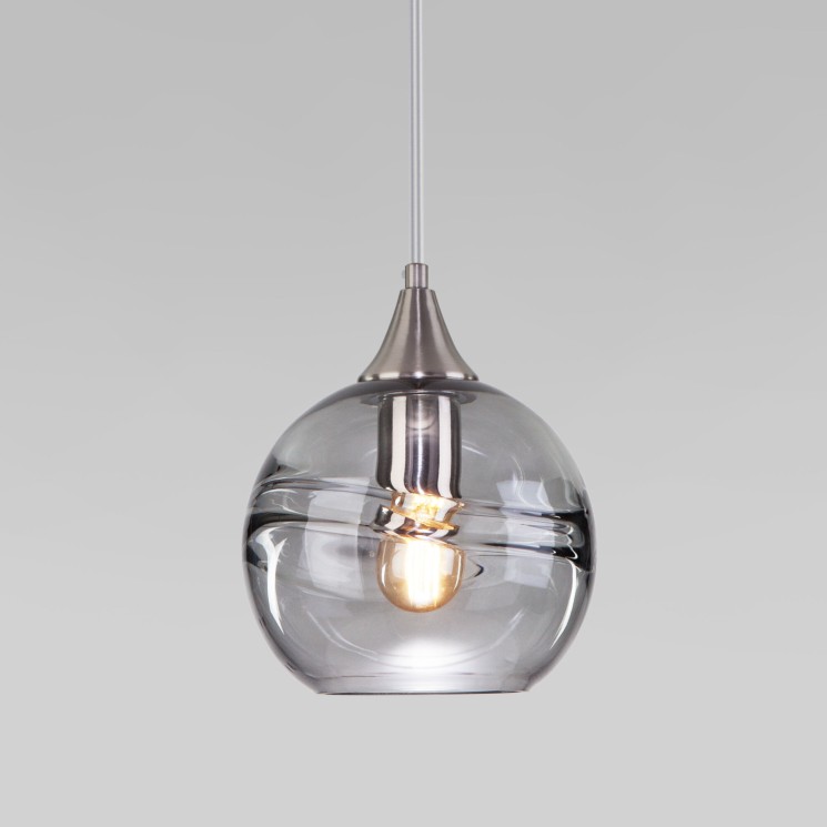 Подвесной светильник со стеклянным плафоном                      Eurosvet  50221/1 дымчатый