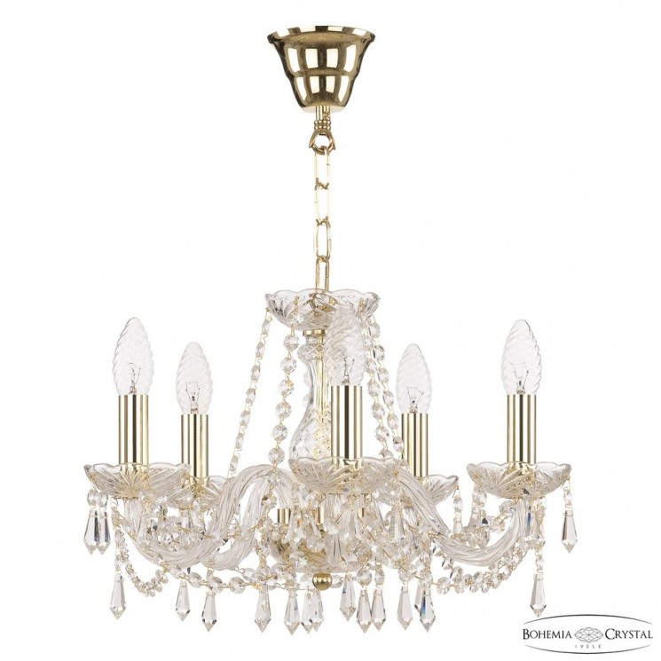 Люстра хрустальная 104/5/141 G Bohemia Ivele Crystal (Стеклянный рожок)