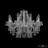 Люстра хрустальная 1409/8/195 Ni  Bohemia Ivele Crystal (Стеклянный рожок)