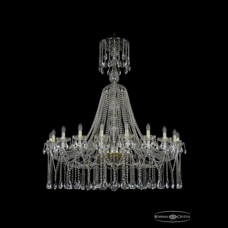 Люстра хрустальная 1413/20/460/XL-147 G Bohemia Ivele Crystal (Стеклянный рожок)