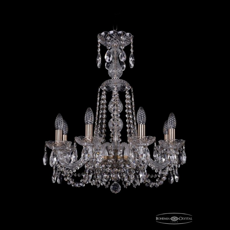 Люстра хрустальная 1402/8/195/XL-65 Pa Bohemia Ivele Crystal (Стеклянный рожок)
