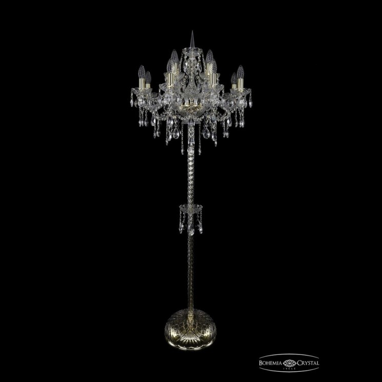 Торшер хрустальный 1415T2/8+4/200-165 G Bohemia Ivele Crystal (Стеклянный рожок)