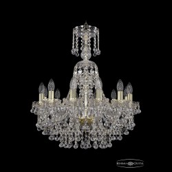 Люстра хрустальная 1409/12/195/XL-68 G Bohemia Ivele Crystal (Стеклянный рожок)
