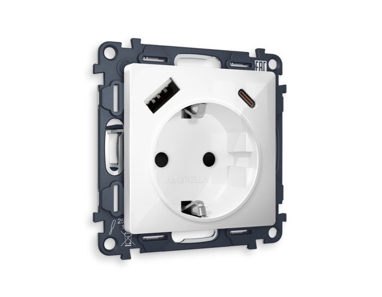 Ambrella Light Комплект механизма электрической розетки Ambrella Volt ALFA MA110010