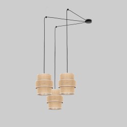 Подвесной светильник с тканевыми абажурами                      TK Lighting  5403 Calisto
