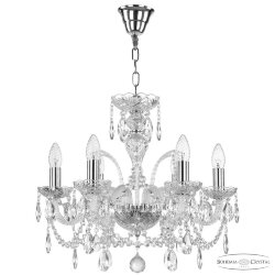 Люстра хрустальная 105/6/165 Ni Bohemia Ivele Crystal (Стеклянный рожок)