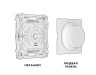 Ambrella Light Комплект механизма 3-клавишного выключателя Ambrella Volt ALFA MA905010