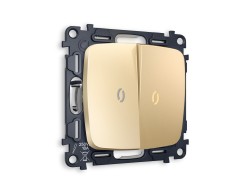 Ambrella Light Комплект механизма 2-клавишного выключателя с подсветкой 3200K Ambrella Volt OMEGA MO604010