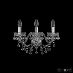 Бра хрустальные 1409B/3/160 Ni  Bohemia Ivele Crystal (Стеклянный рожок)