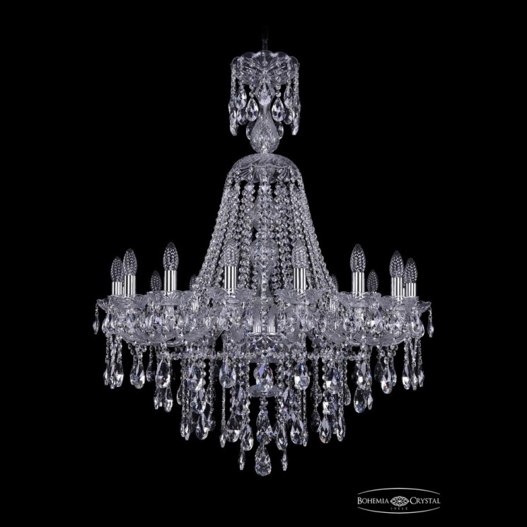 Люстра хрустальная 1415/16/300/XL-108 Ni Bohemia Ivele Crystal (Стеклянный рожок)