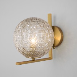 Настенный светильник со стеклянным плафоном                      Eurosvet  70131/1 латунь