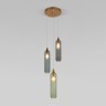 Подвесной светильник со стеклянными плафонами                      Eurosvet  50252/3 латунь