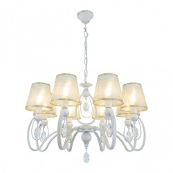 Люстра с абажуром подвесная 347203/8 WT+G Arte Milano (Подвесные)