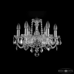 Люстра хрустальная 1402/6/141 Ni Leafs Bohemia Ivele Crystal (Стеклянный рожок)