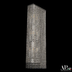 Бра с хрусталем SH500.B1.25-70.A.Ni.E14 APL LED (С 2 лампочками и более)